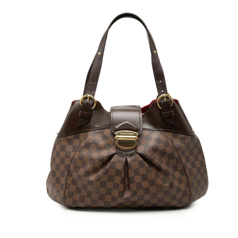 Louis Vuitton Damier Sistina Tote Bag Shoulder Brown Leather